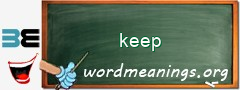WordMeaning blackboard for keep